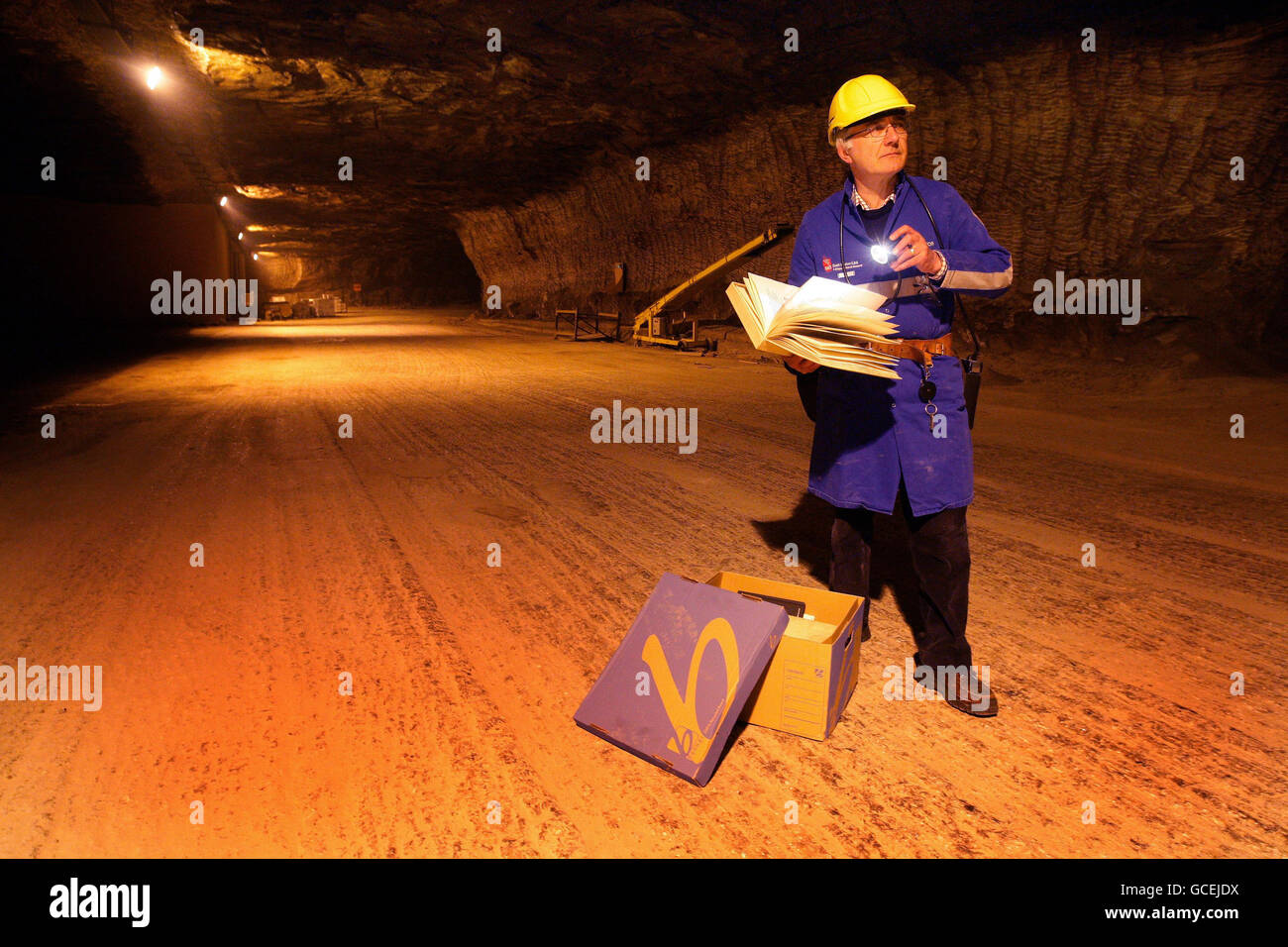 Salt mine book storage Stock Photo Alamy