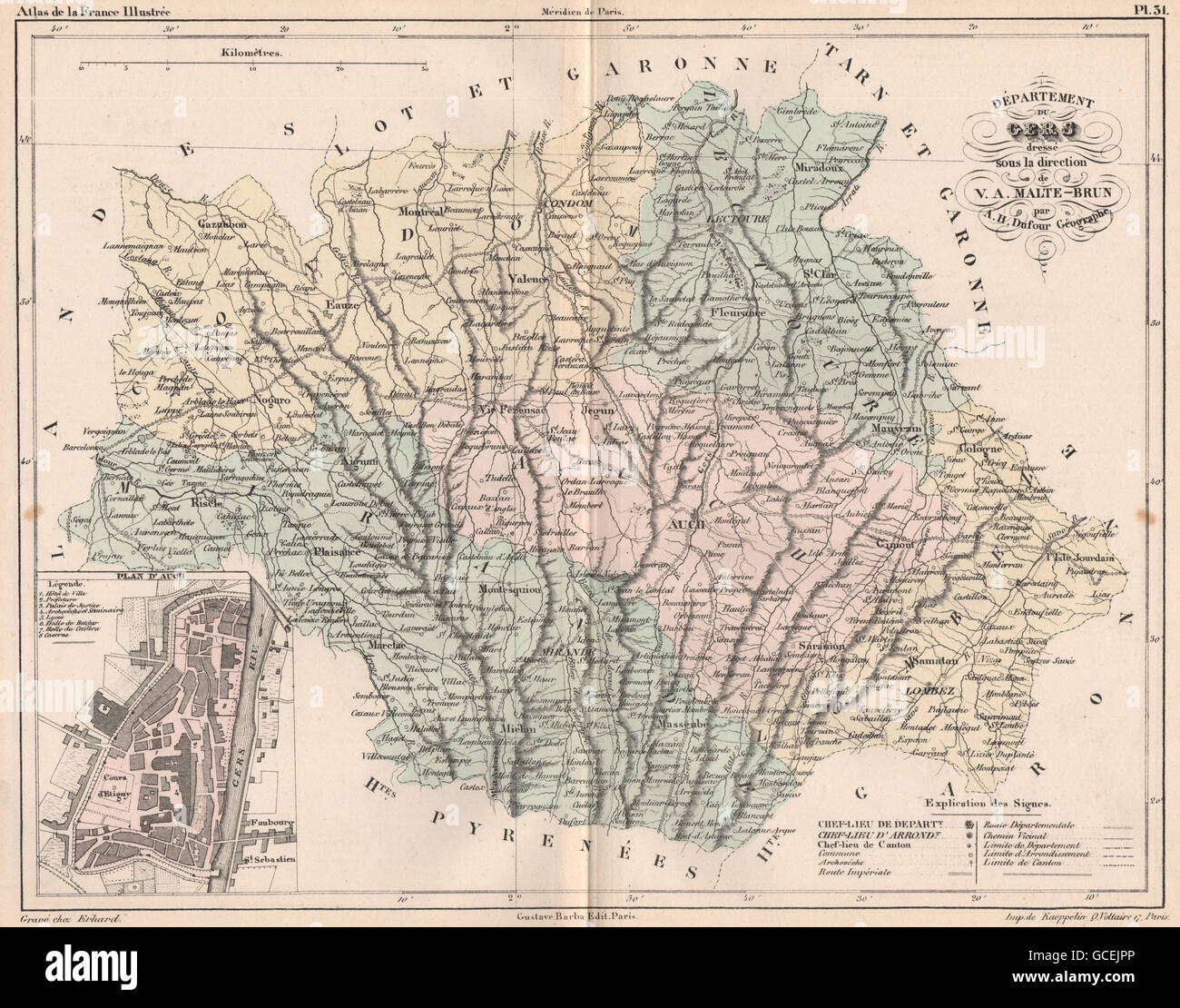 Le Gers France Map Map Gers France High Resolution Stock Photography And Images - Alamy
