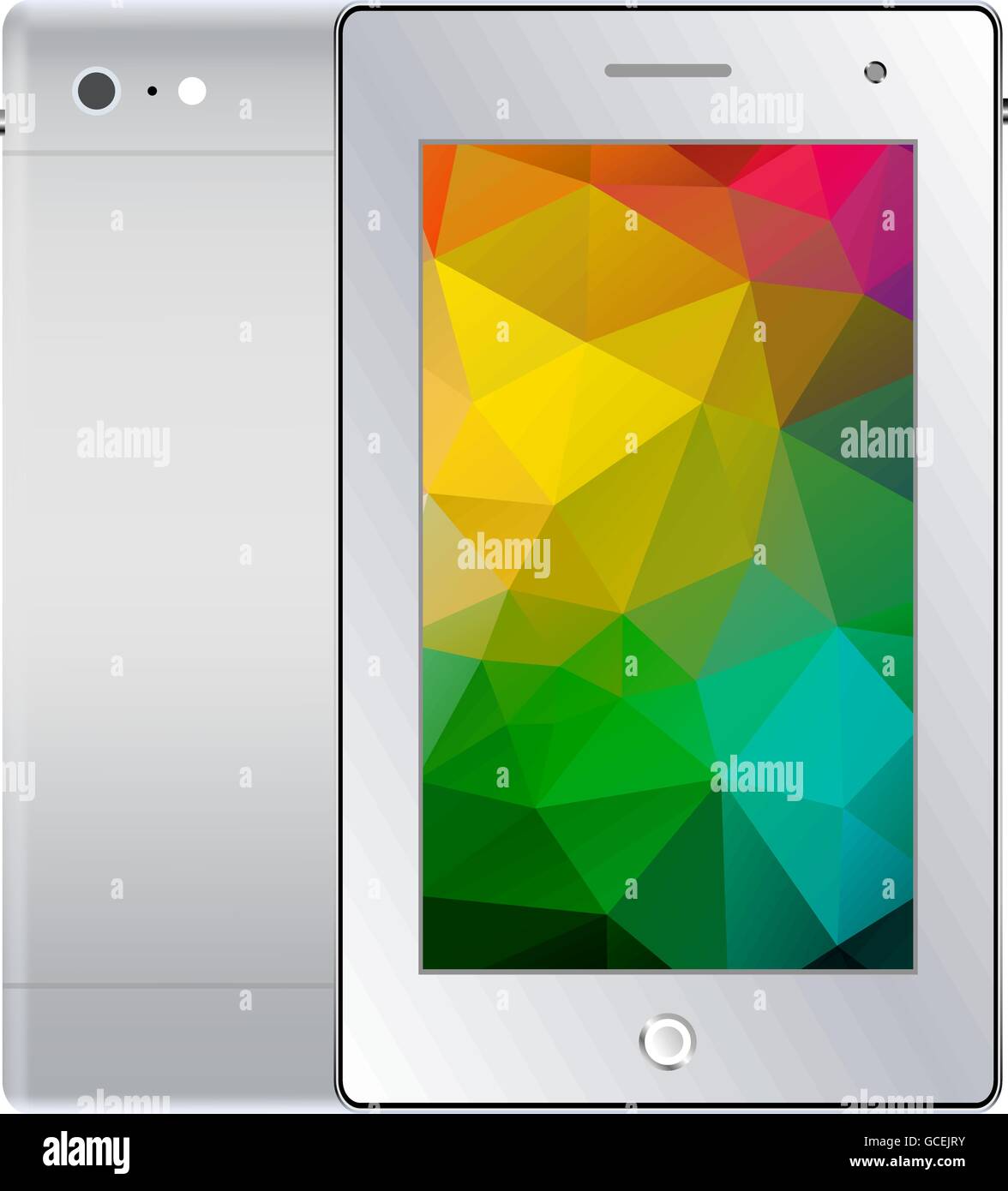 realistic smartphone mockup front and back Stock Vector Image & Art - Alamy