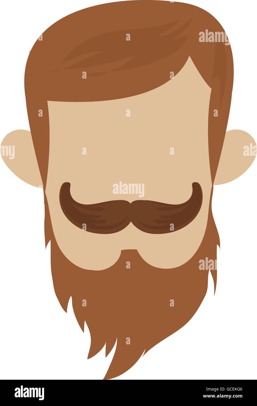 hipster man with mustache Stock Vector Image & Art - Alamy