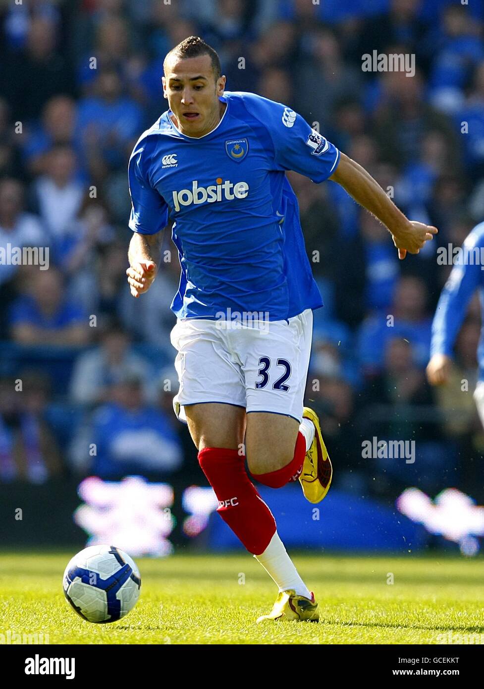 Soccer - Barclays Premier League - Portsmouth v Aston Villa - Fratton Park. Hassan Yebda, Portsmouth Stock Photo