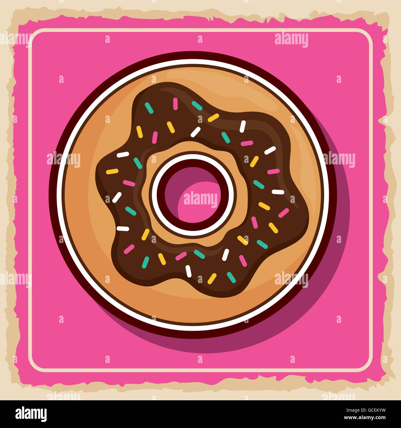 Donut icon. Sweet food product. Vector graphic Stock Vector Image & Art ...