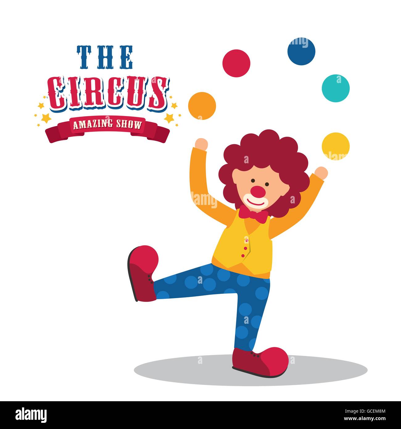 Clown icon. Circus and Carnival design. Vector graphic Stock Vector ...