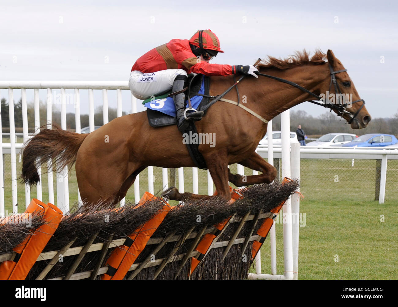 Horse Racing - At The Races Raceday - Plumpton Racecourse. Azulada Bay ridden by Peter Toole during the At The Races Virgin 534 Novices' Hurdle at Plumpton Racecourse, East Sussex. Stock Photo