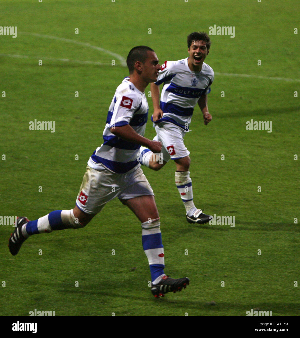 Queens park rangers danny fernandez celebrates scoring the winning goal
