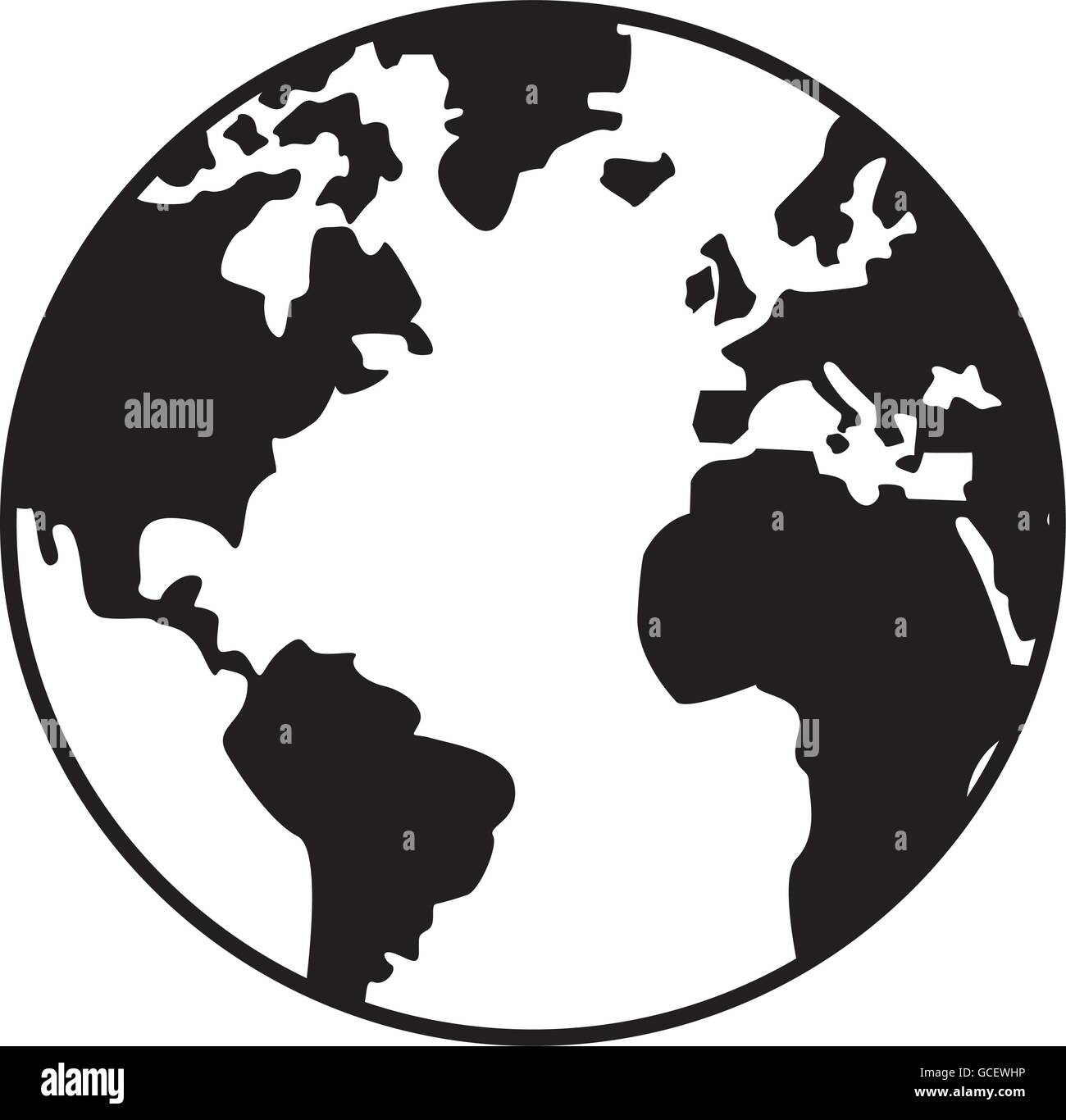 world map globe earth icon Stock Vector Image & Art - Alamy