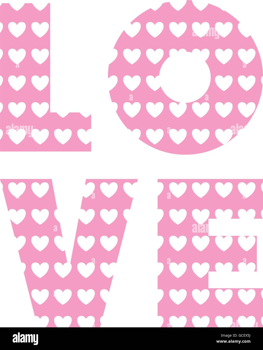 love word with heart shape Stock Vector Image & Art - Alamy