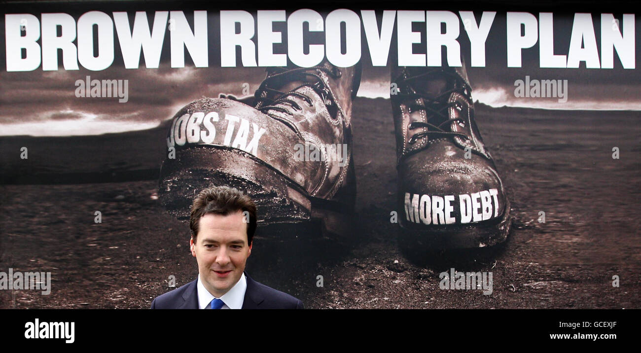 Shadow Chancellor Osborne unveils the Conservative Party's new