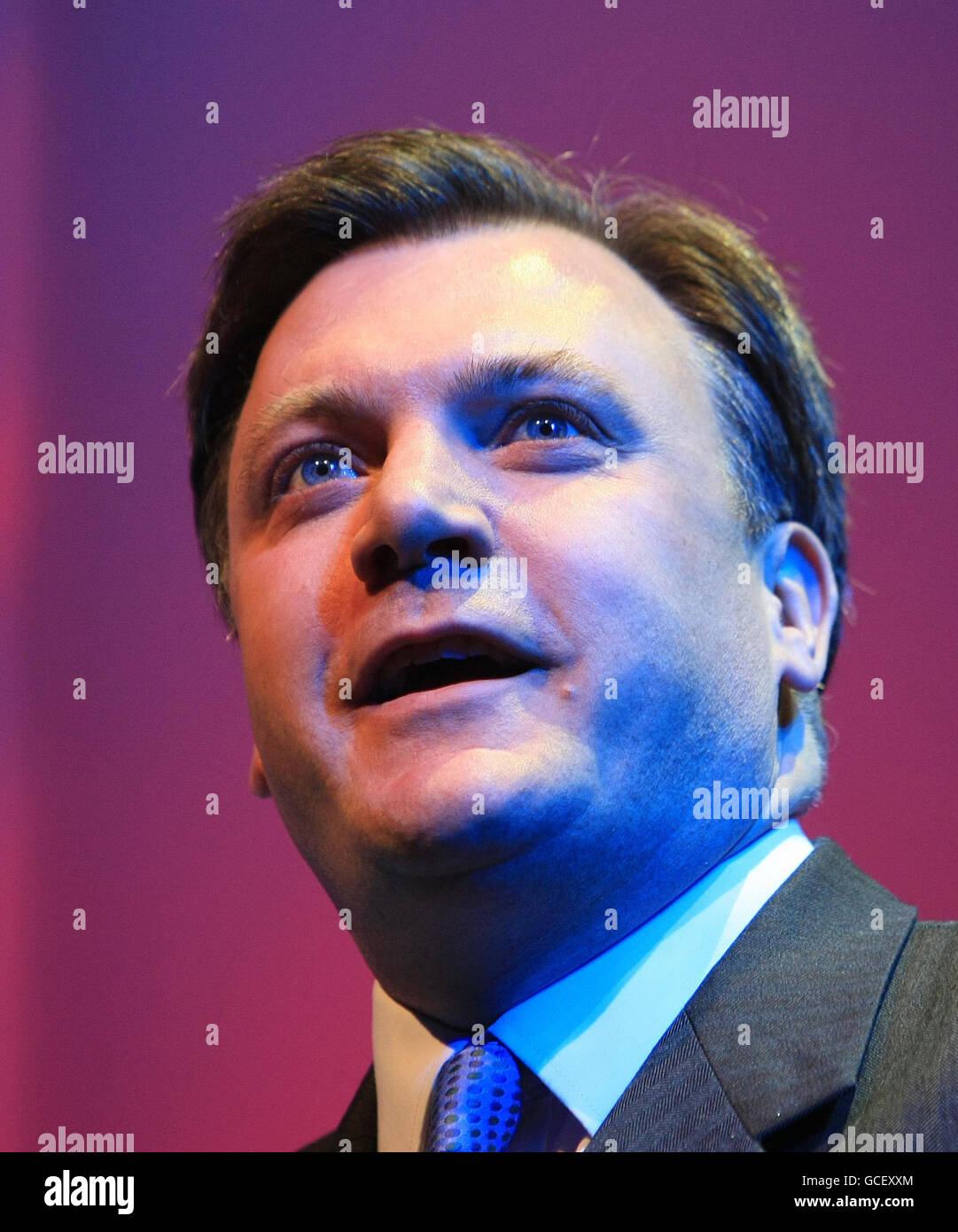 Schools Secretary Ed Balls addresses the annual conference of the National Union of Schoolteachers and Union of Women Teachers at the ICC Birmingham today. Stock Photo