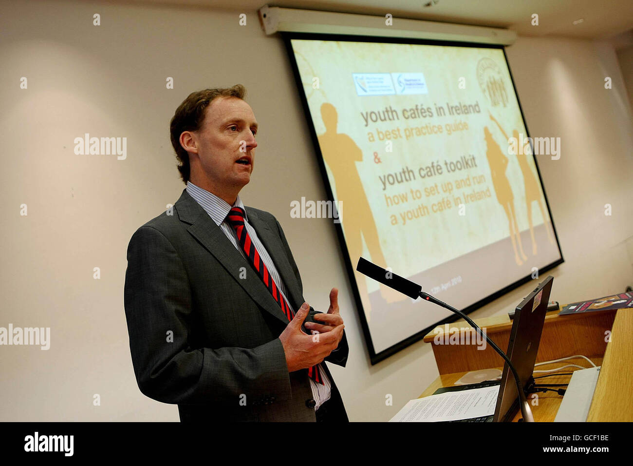 Minister for Children Barry Andrews in the Pearse Street Library