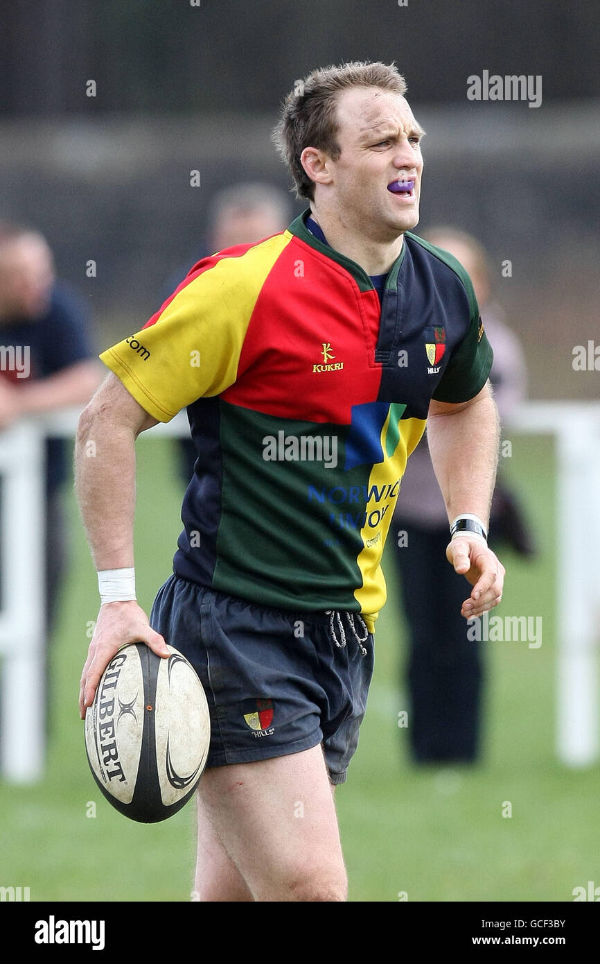 Hillhead's David Mitchell celebrates his first try during the Scottish