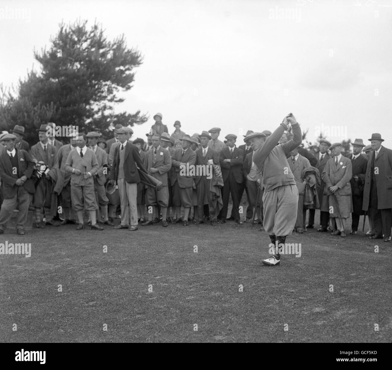 Bobby Jones competes in the qualifying match for the British Open Golf