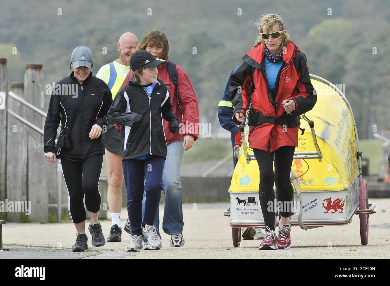 Grandmother completes epic marathon hires stock photography and images