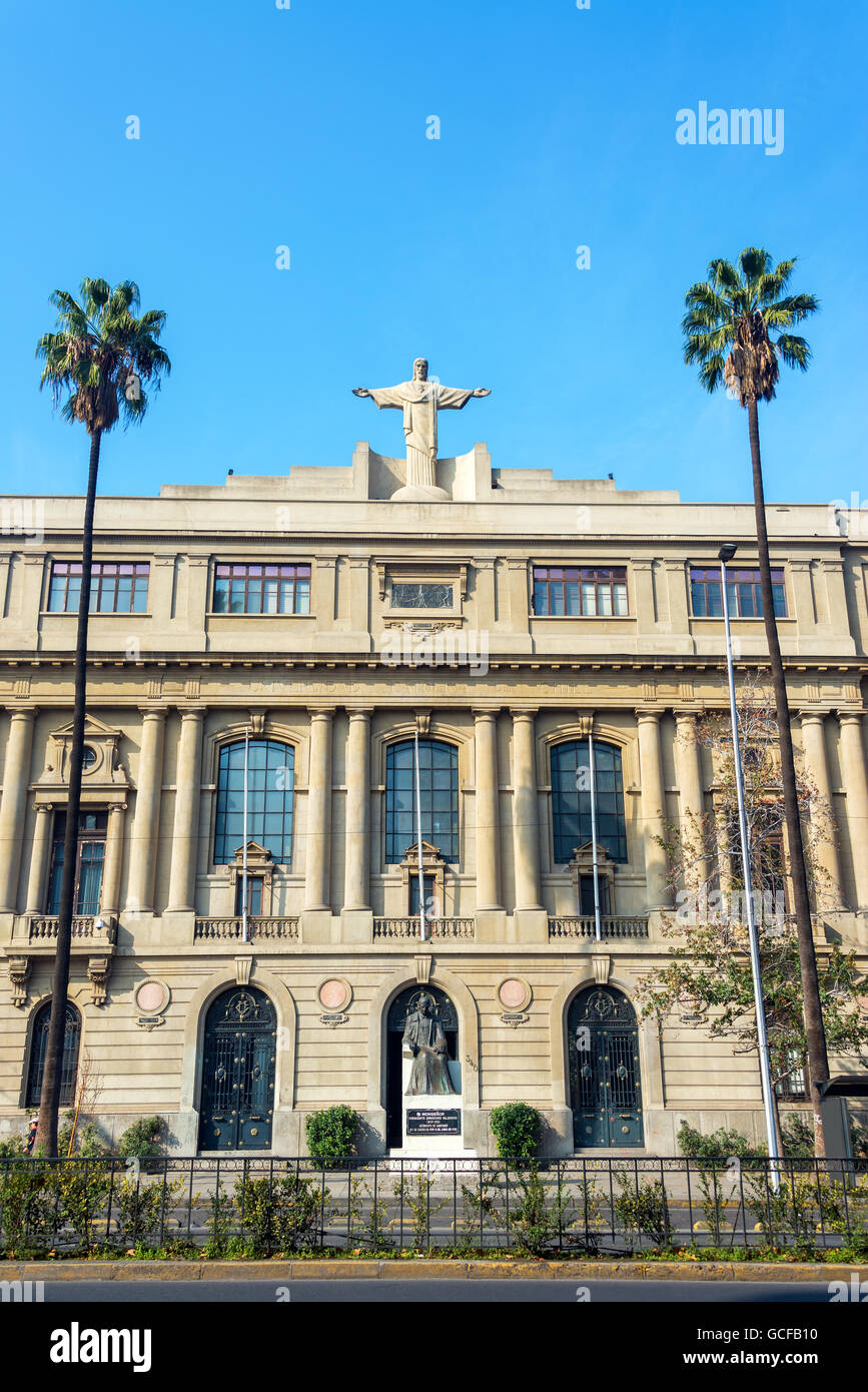 Facade of a historic building in the center of Santiago, Chile Stock Photo