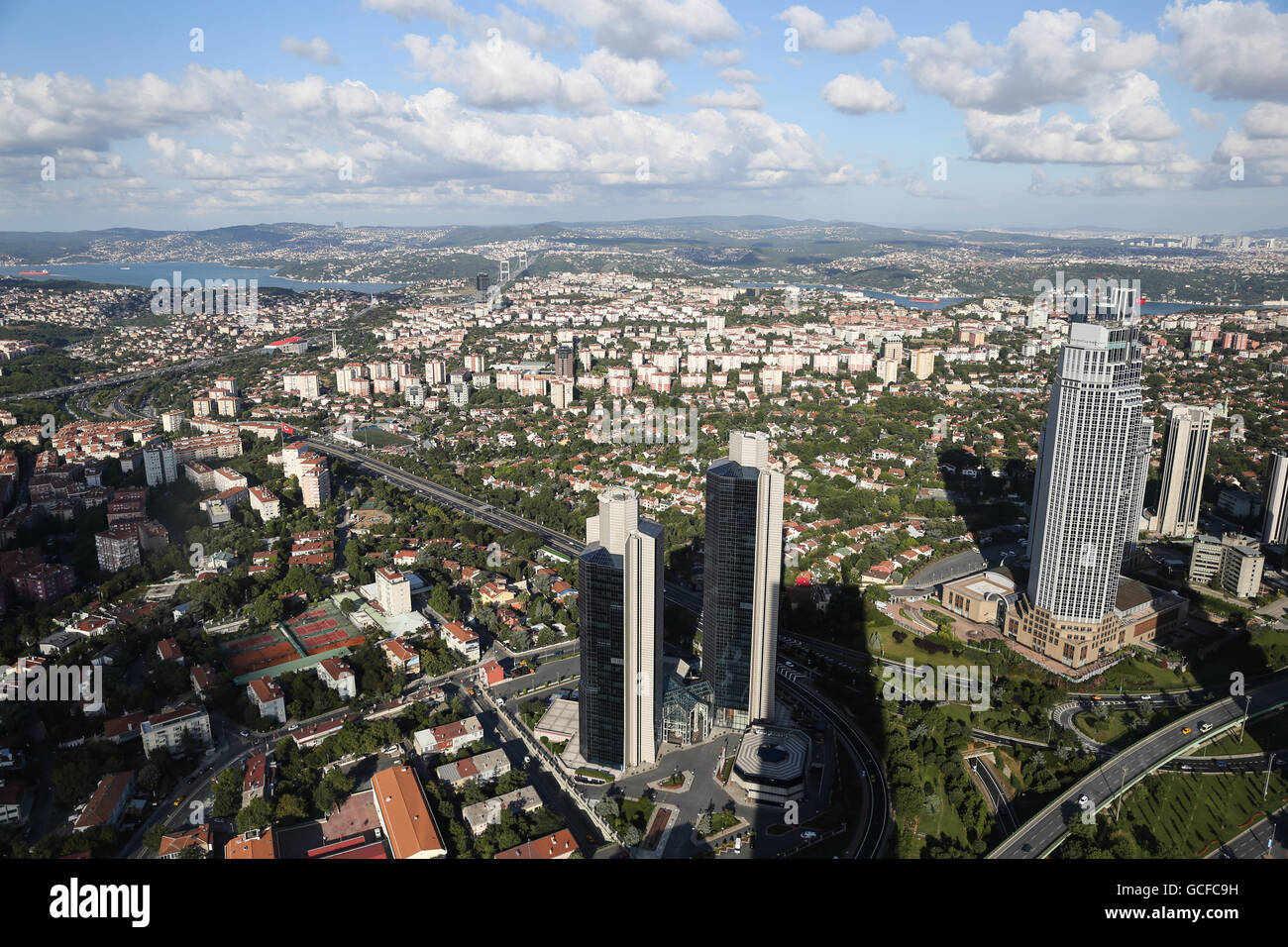 Aerial view of Istanbul City in Turkey Stock Photo