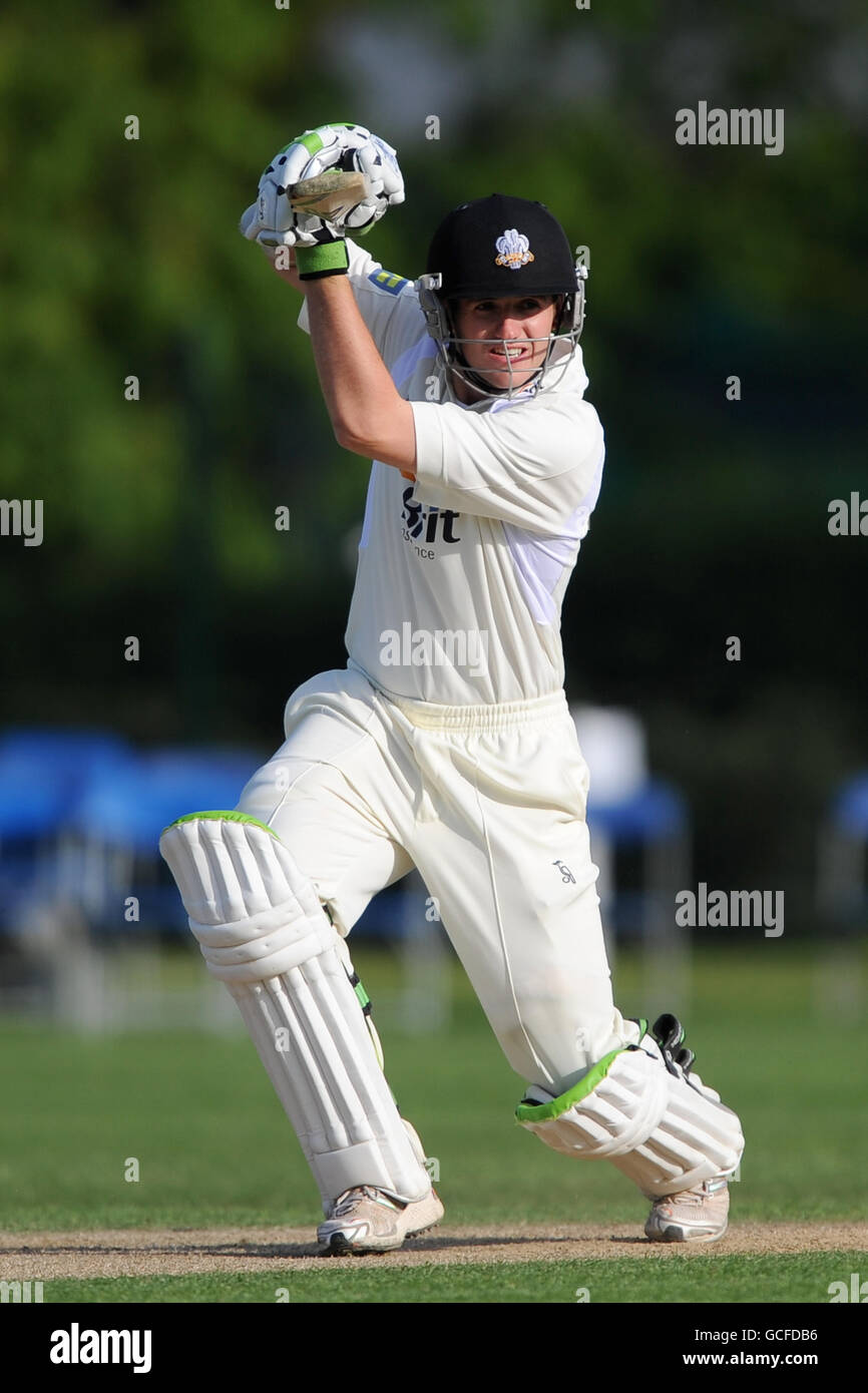 Surrey's Steven Davies batting against Worcestershire Stock Photo