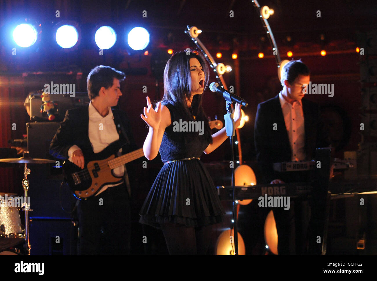 Marina & the Diamonds perform during filming of Channel 5 chat show Justin Lee Collins: Good Times, at The Rivoli Ballroom in Brockley, South London. Stock Photo