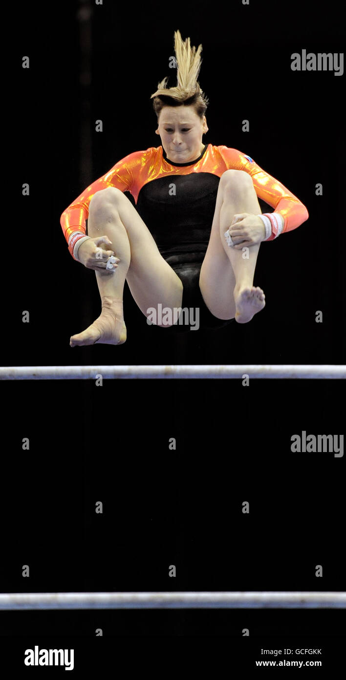 Czech Republic's Jana Sikulova competes on the uneven bars during the  Women's Senior Qualification of the European Gymnastics Championships at  the National Indoor Arena, Birmingham Stock Photo - Alamy