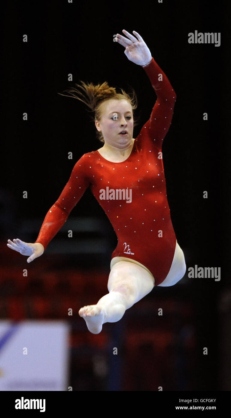 Great Britain's Niamh Rippin competes on the floor during the Women's