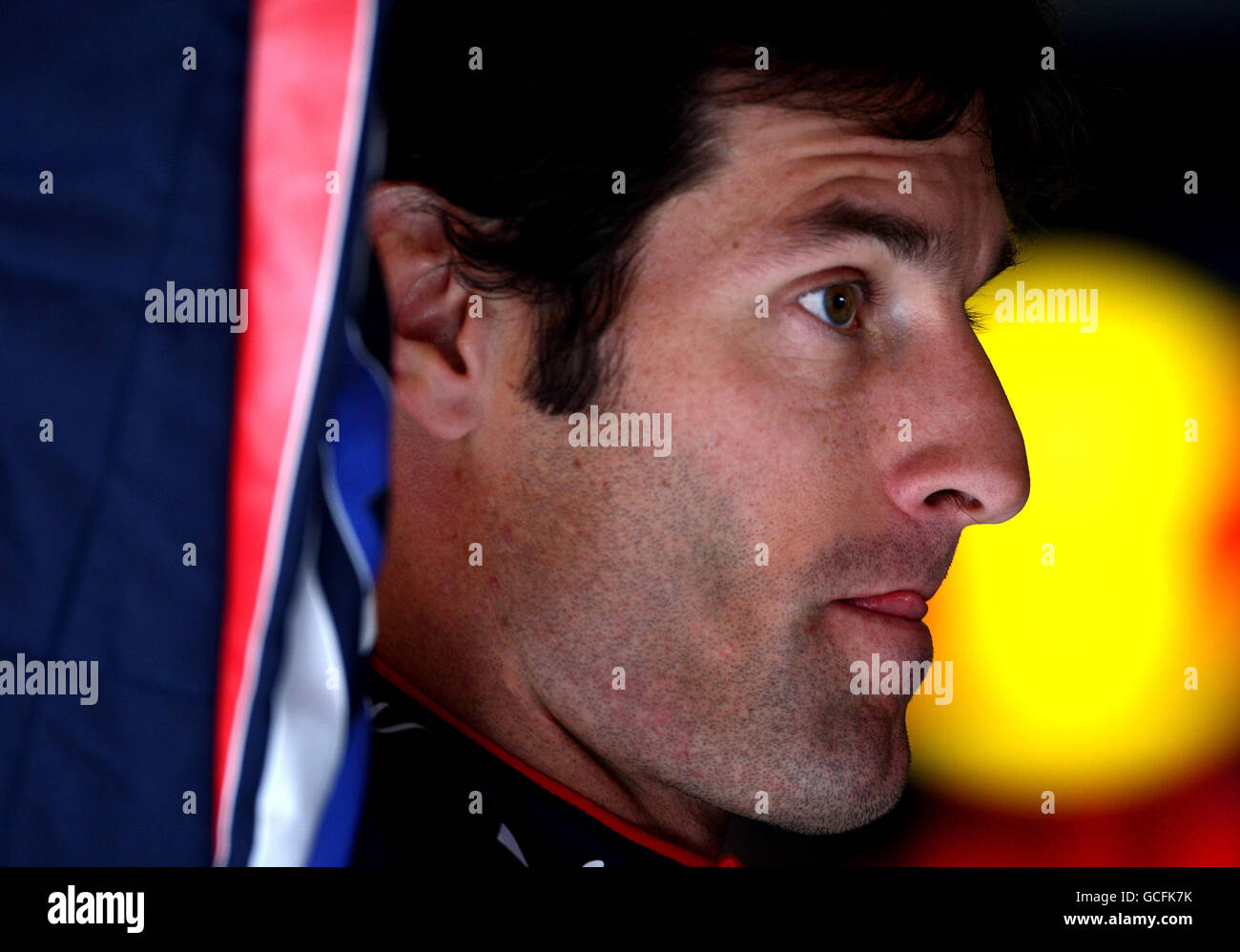 Australian red bull driver mark webber at the catalunya circuit hi-res ...