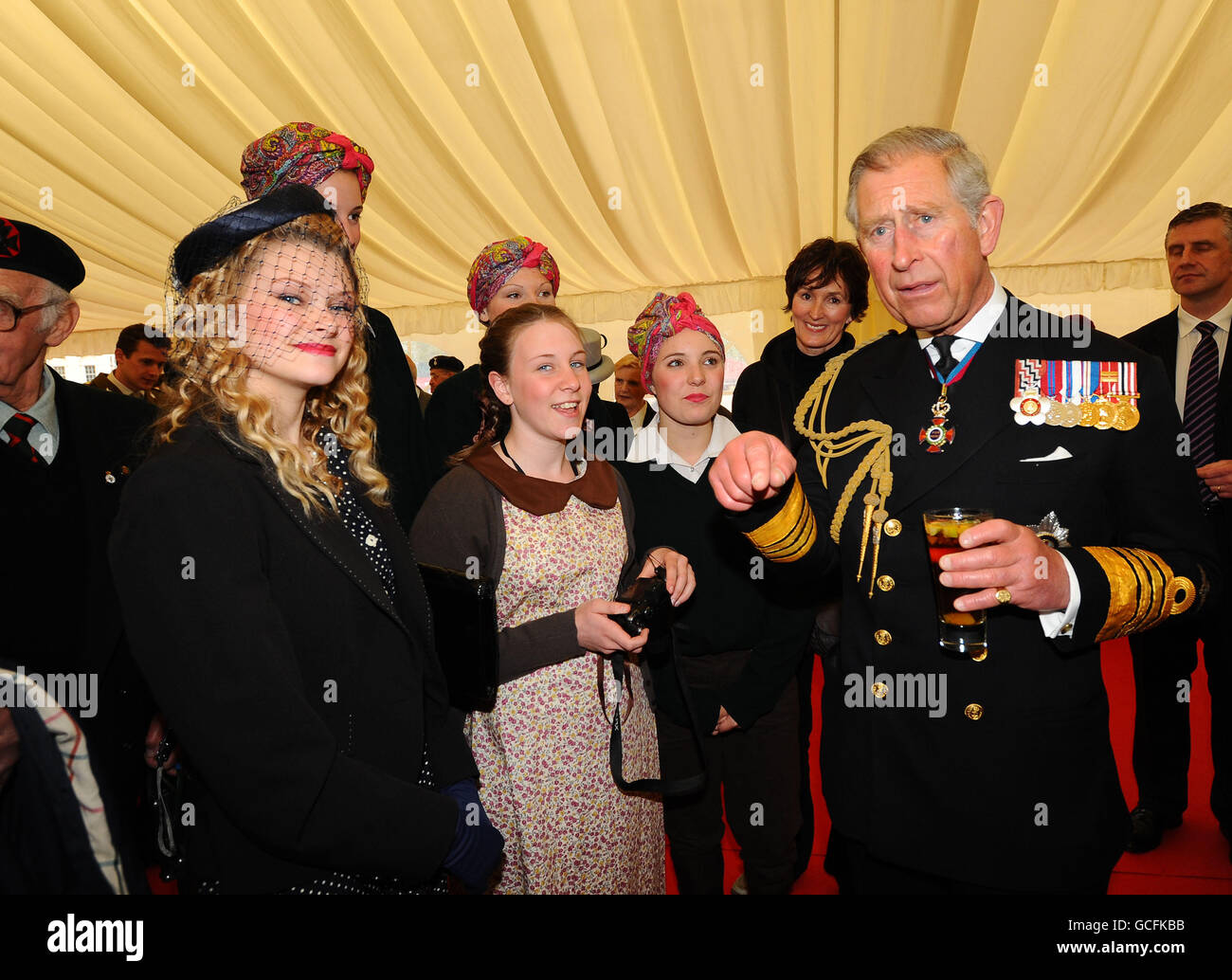 National service of commemoration to mark the 65th anniversary of VE Day Stock Photo