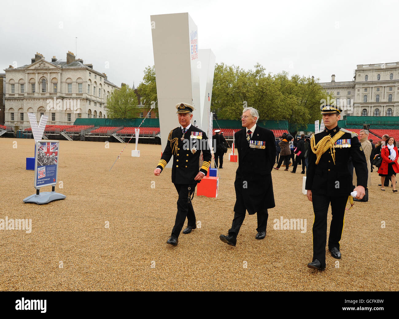 National service of commemoration to mark the 65th anniversary of VE Day Stock Photo