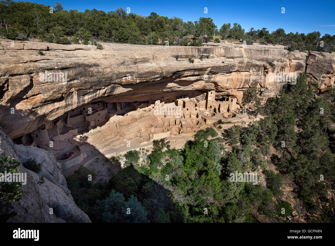 Mesa Verde National Park’s Cliff Palace ancient dwellings in the ...