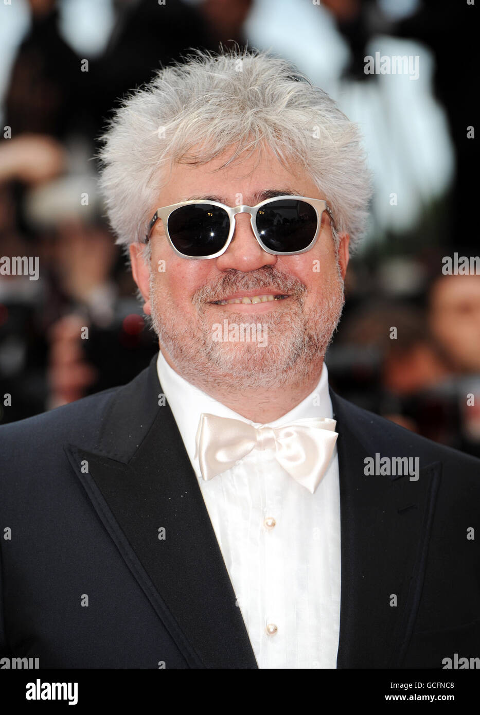 Pedro Almodovar arrives for the premiere of Woody Allen's film You Will Meet A Tall Dark Stranger, at the 63rd Cannes Film Festival, France. Stock Photo