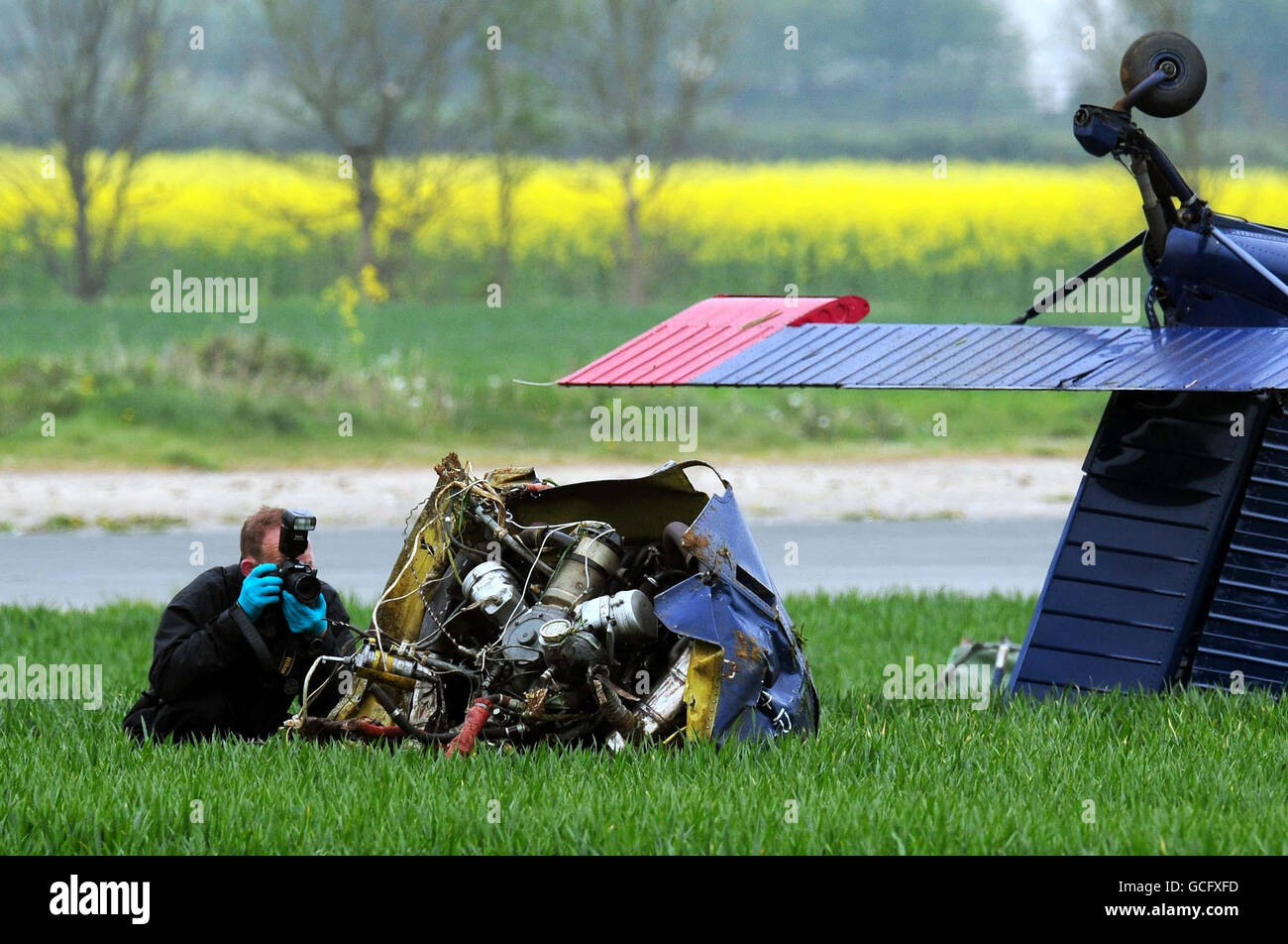 nigel farage plane crash cigarette An investigator looks at wreckage of the light aircraft that crashed at  Hinton-in-the-Hedges airfield, near Brackley, injuring Ukip candidate Nigel  Farage and the plane's pilot Stock Photo