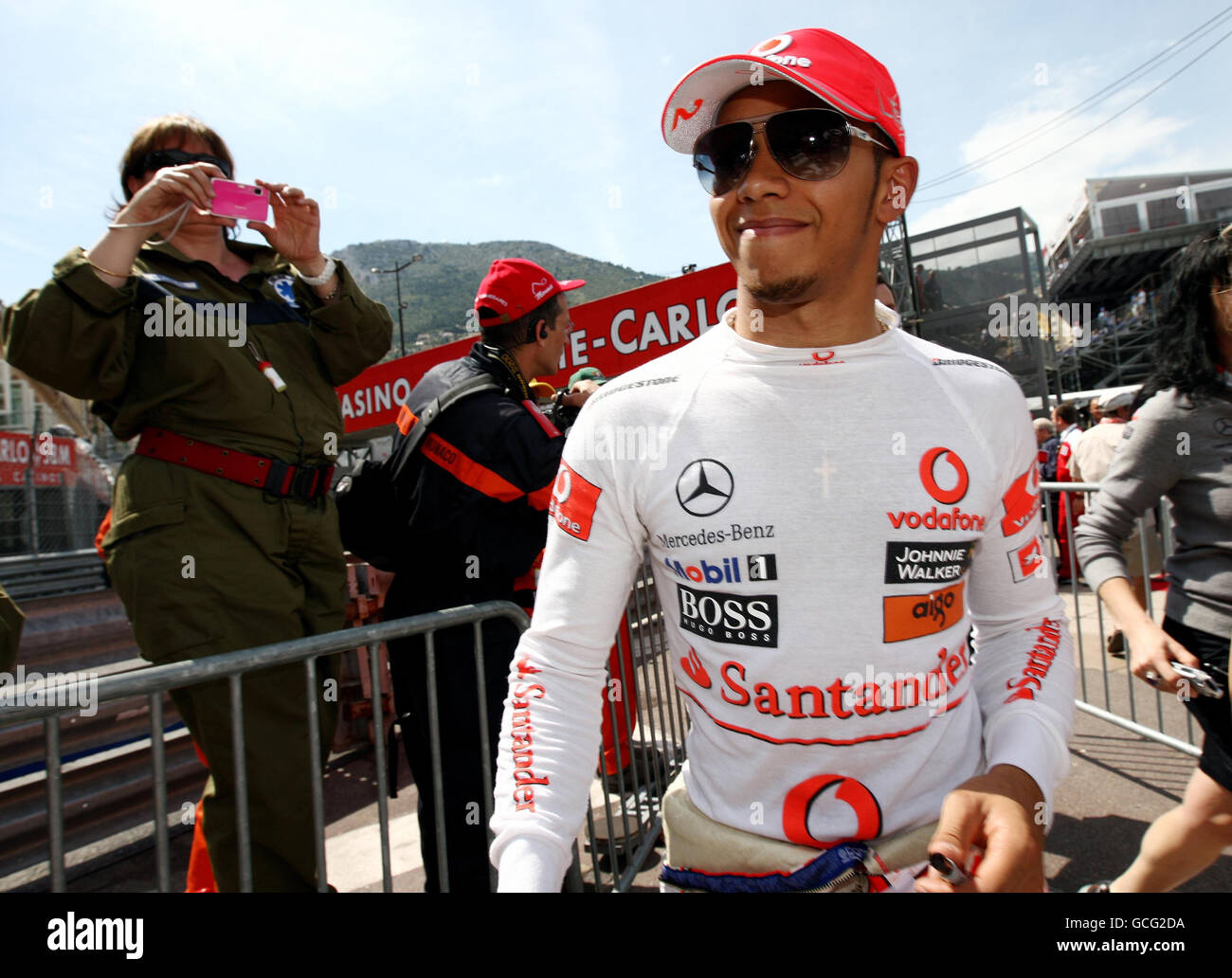 Auto monaco half length mid top f1 cap sunglasses smiling hi res stock photography and images Alamy