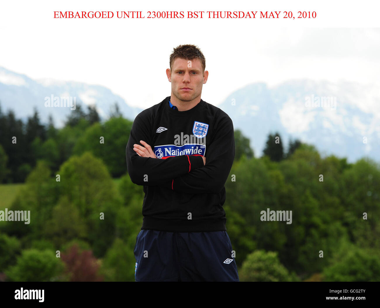 England's James Milner during a photo call at Hotel Schloss Pichlan, Irdning, Austria. Stock Photo