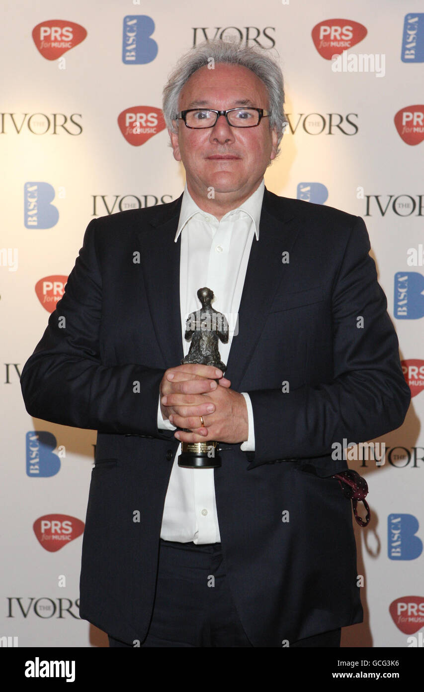 Trevor Horn wins the PRS for Music Outstanding Contribution to British Music at the Ivor Novello Awards at the Grosvenor House in central London. Stock Photo