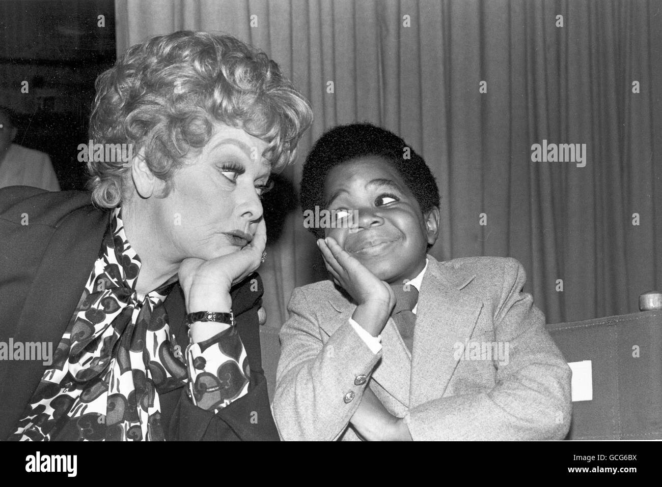 Different Strokes actor Gary Coleman dies at the age of 42 on 28/05/10 after being rushed to hospital and suffering from an intracranial hemorrhage. Comedian-actress Lucille Ball, left, poses with Gary Coleman during a break in filming 'The Lucille Ball Special' in Hollywood, Ca., on Monday, Nov. 19, 1979. Coleman has a guest spot on the television special. Stock Photo
