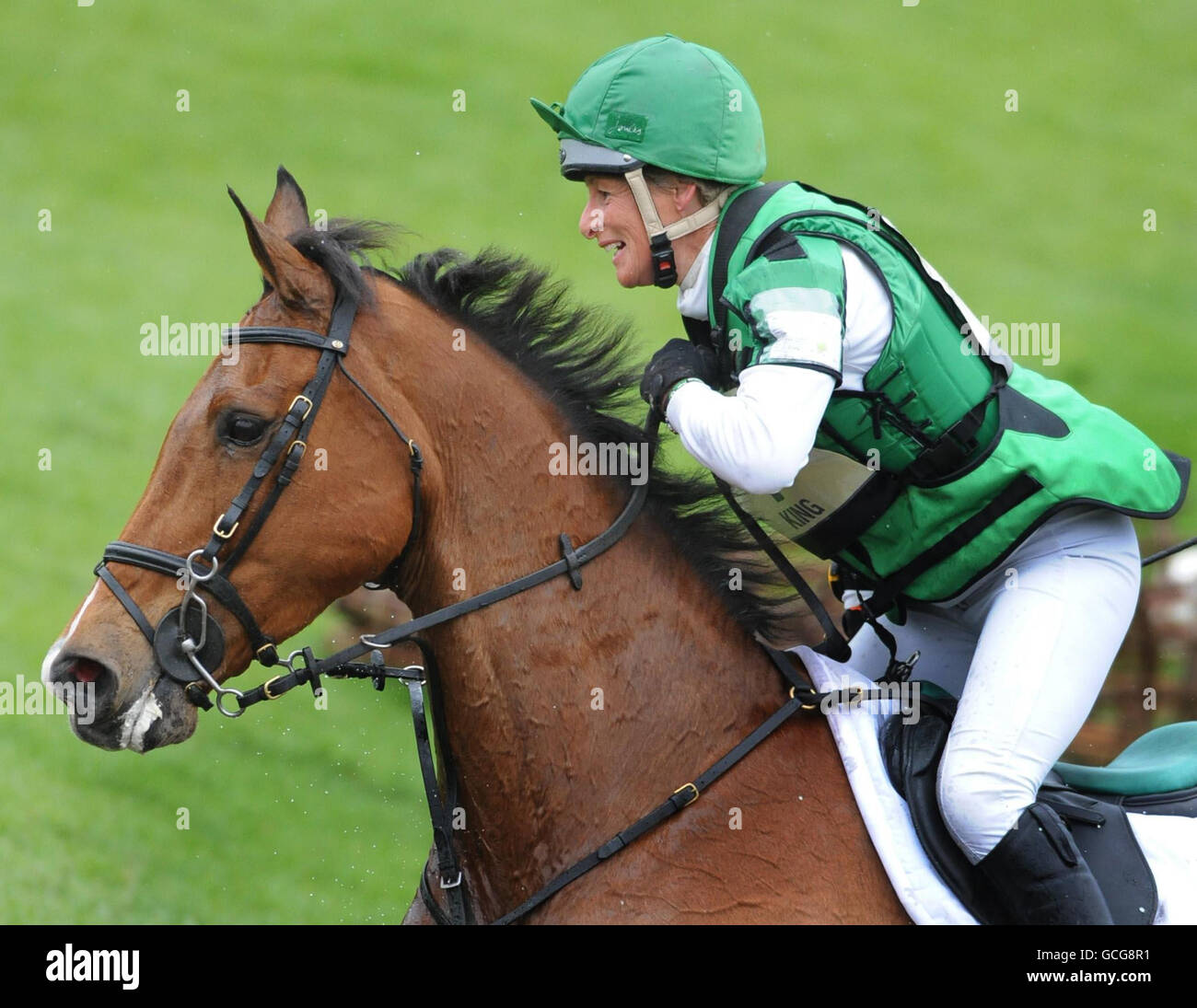 Imperial Cavalier And Mary King Leave The Lake During The Cross Country At The Mitsubishi Motors Badminton Horse Trials Stock Photo Alamy