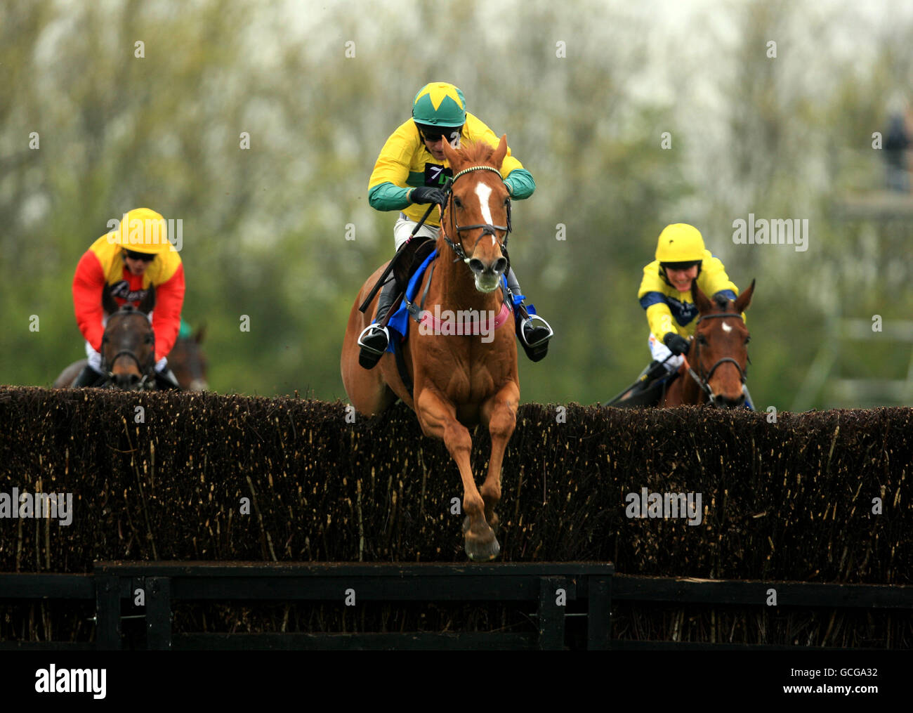 Horse Racing Huntingdon Racecourse Stock Photo Alamy