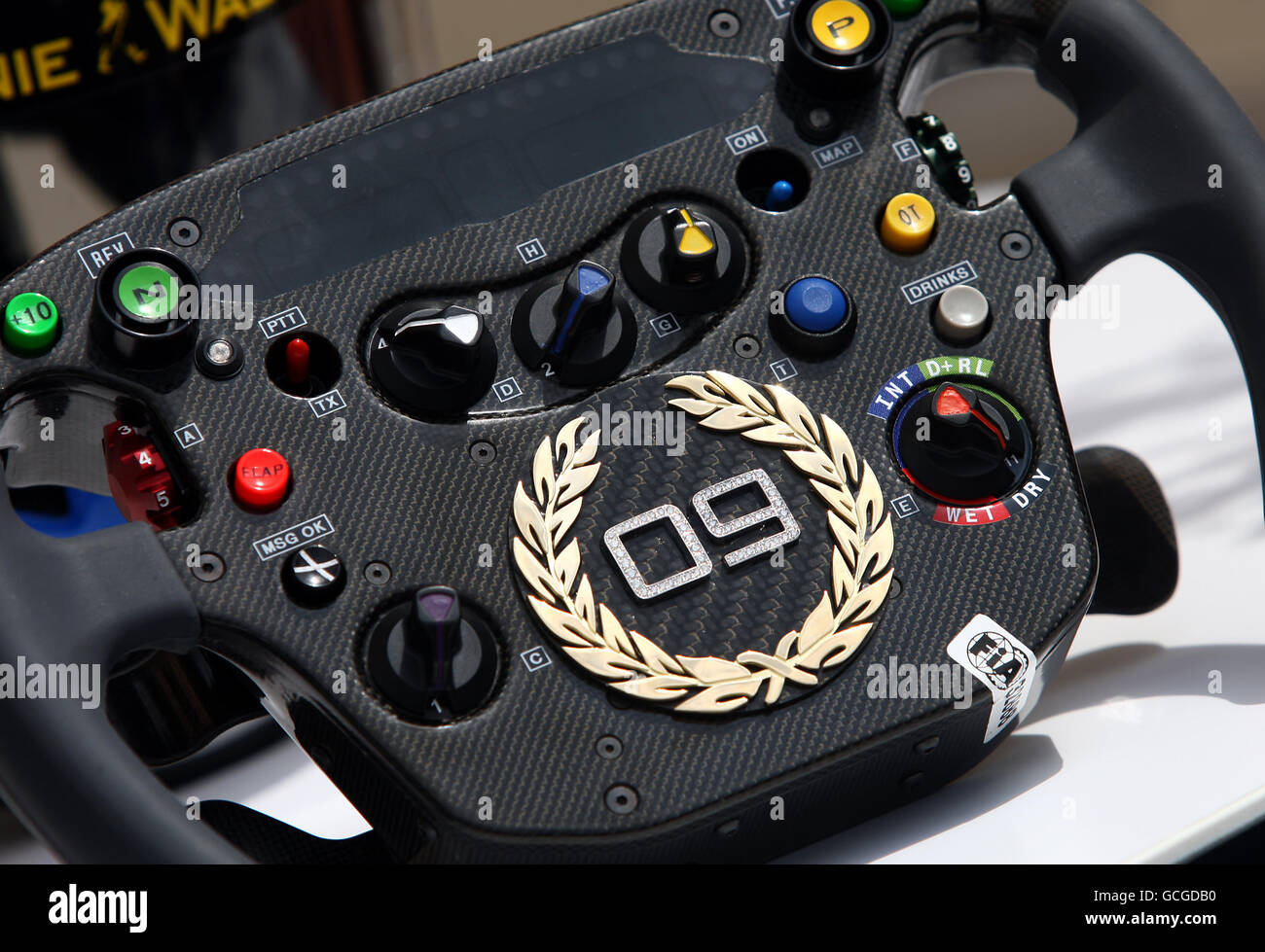 F1 diamond diamonds steering wheel buttons detail button hi-res stock  photography and images - Alamy