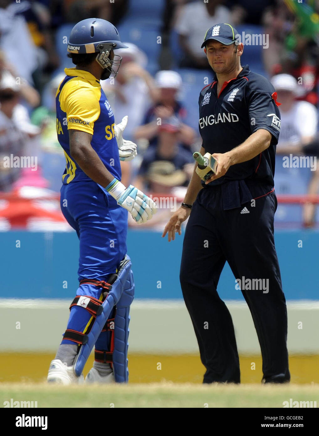 Cricket - ICC World Twenty20 - Semi Final - England v Sri Lanka - Beausejour Cricket Ground Stock Photo