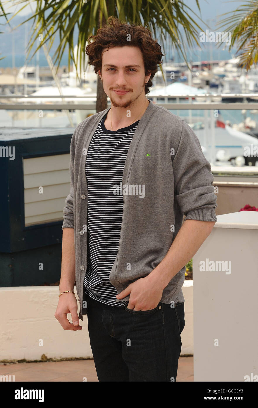 Aaron Johnson is seen at the photocall for the film Chatroom at the Palais de Festival in Cannes. Stock Photo