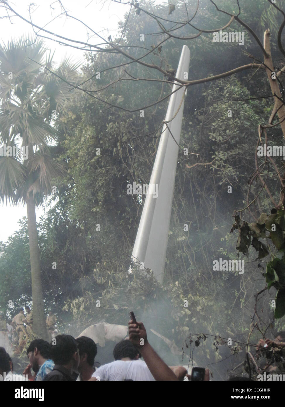 Plane crash near Mangalore Stock Photo