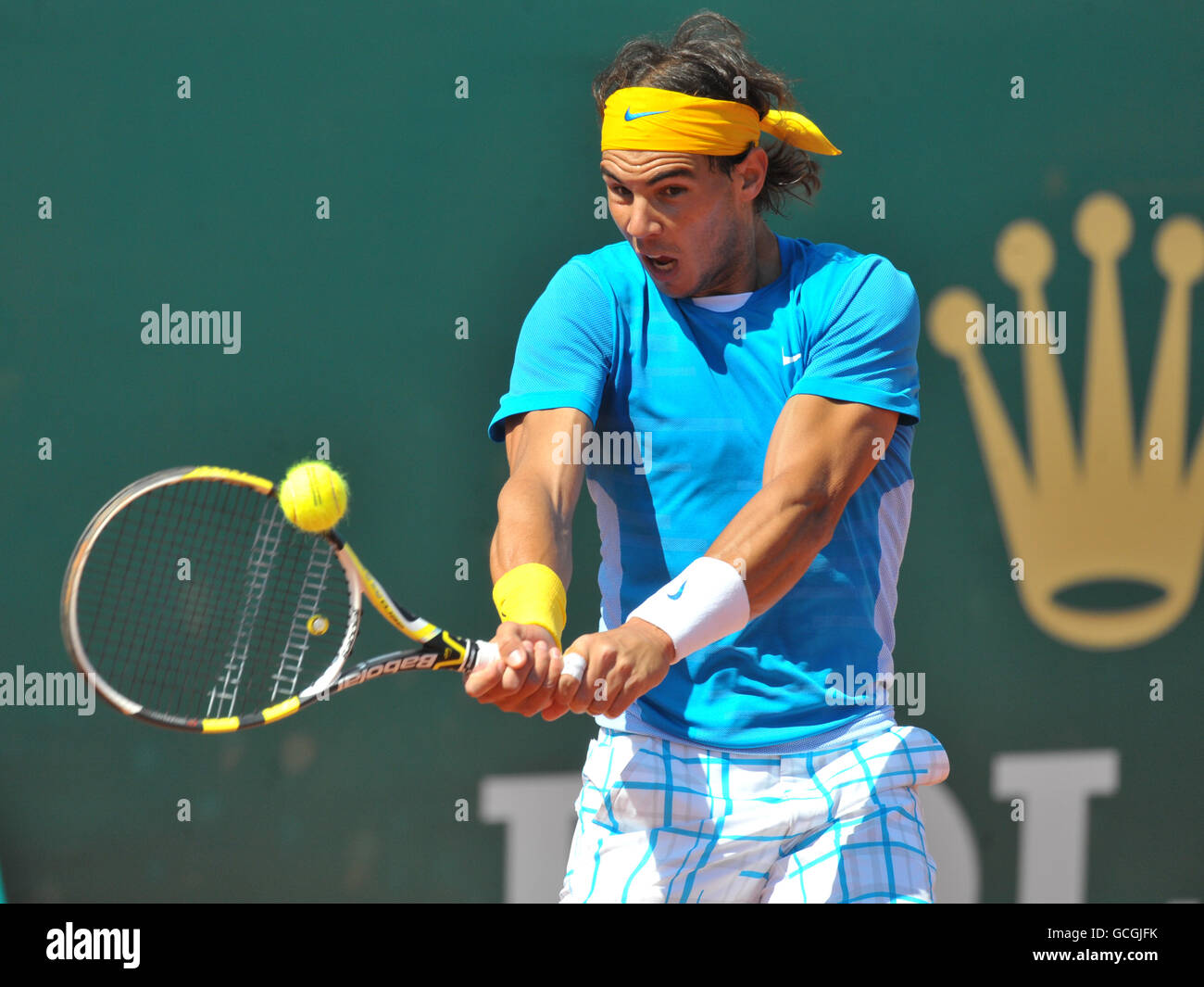 Tennis - ATP World Tour Masters - Day Three - Monte-Carlo. Rafael Nadal, Spain Stock Photo