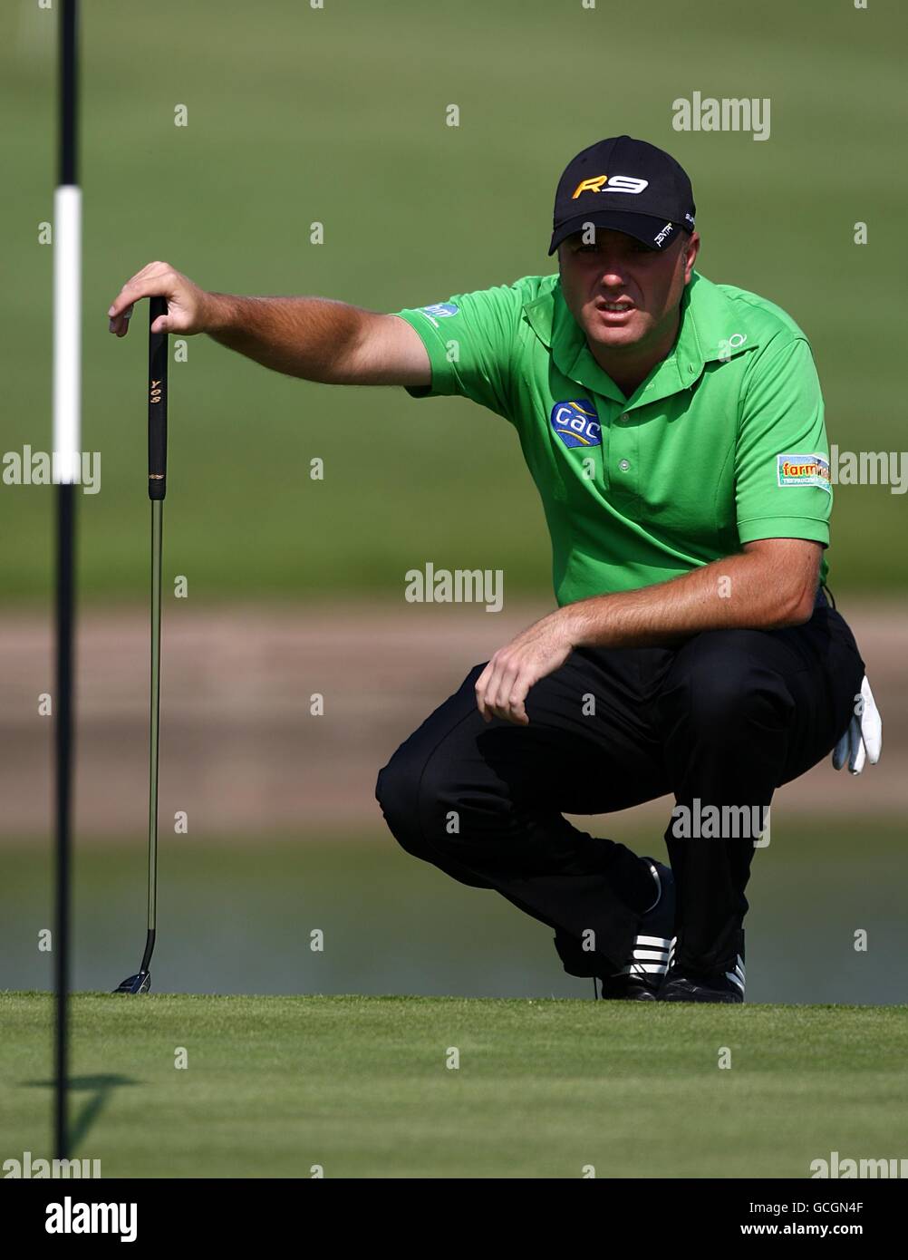 England's Graeme Storm in action during Round Two of the Celtic Manor Wales Open, at the Celtic Manor Resort Stock Photo