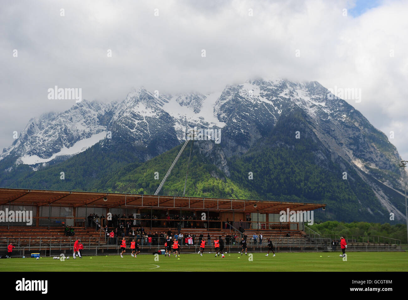 England players during the training session at the ATV Arena, Irdning, Austria. Stock Photo