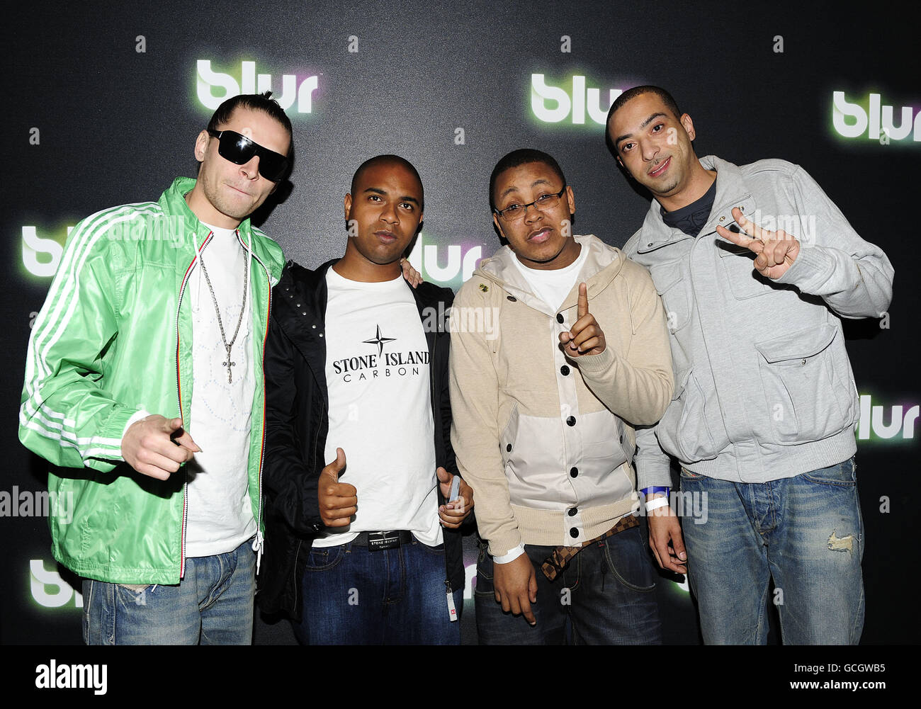 Roll Deep arrive to see Plan B perform at Sound in central London. The performance was, to celebrate the launch of new racing game 'Blur' out on 28th May. PRESS ASSOCIATION Photo. Picture date: Wednesday May 19, 2010. Photo credit should read: Matt Crossick/PA Wire Stock Photo