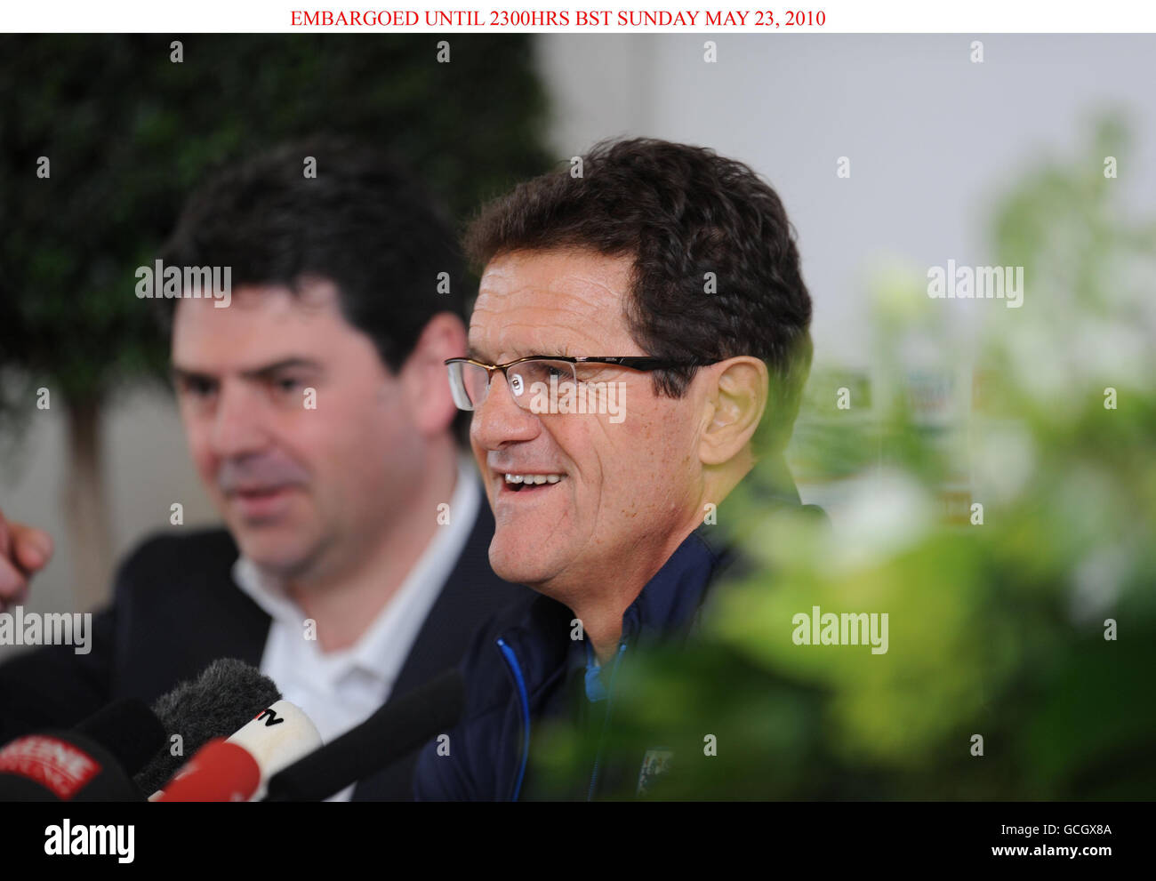 England manager Fabio Capello during the press conference at the Hotel Schloss Pichlan, Irdning, Austria. Stock Photo