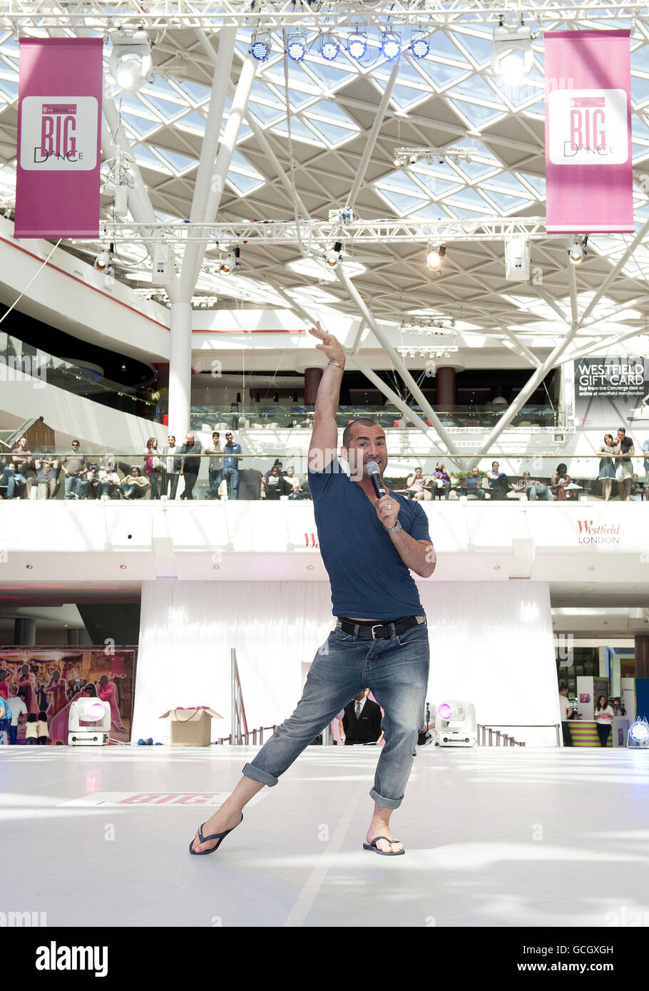 Star of Pineapple Dance Studios, Louie Spence, at Westfield shopping
