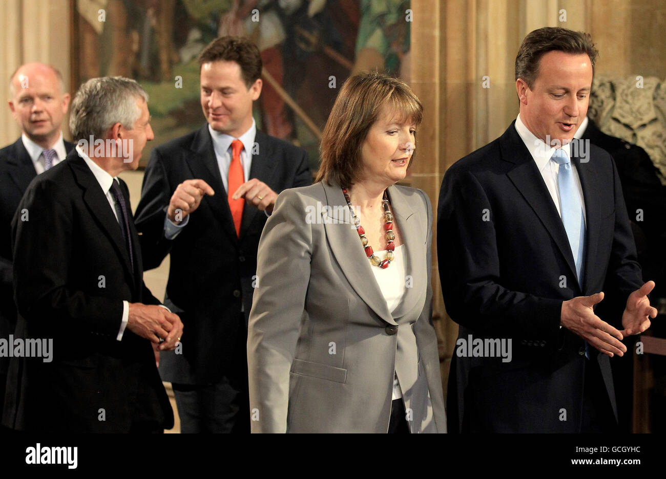 (left to right) Foreign Secretary William Hague, Jack Straw MP, Deputy