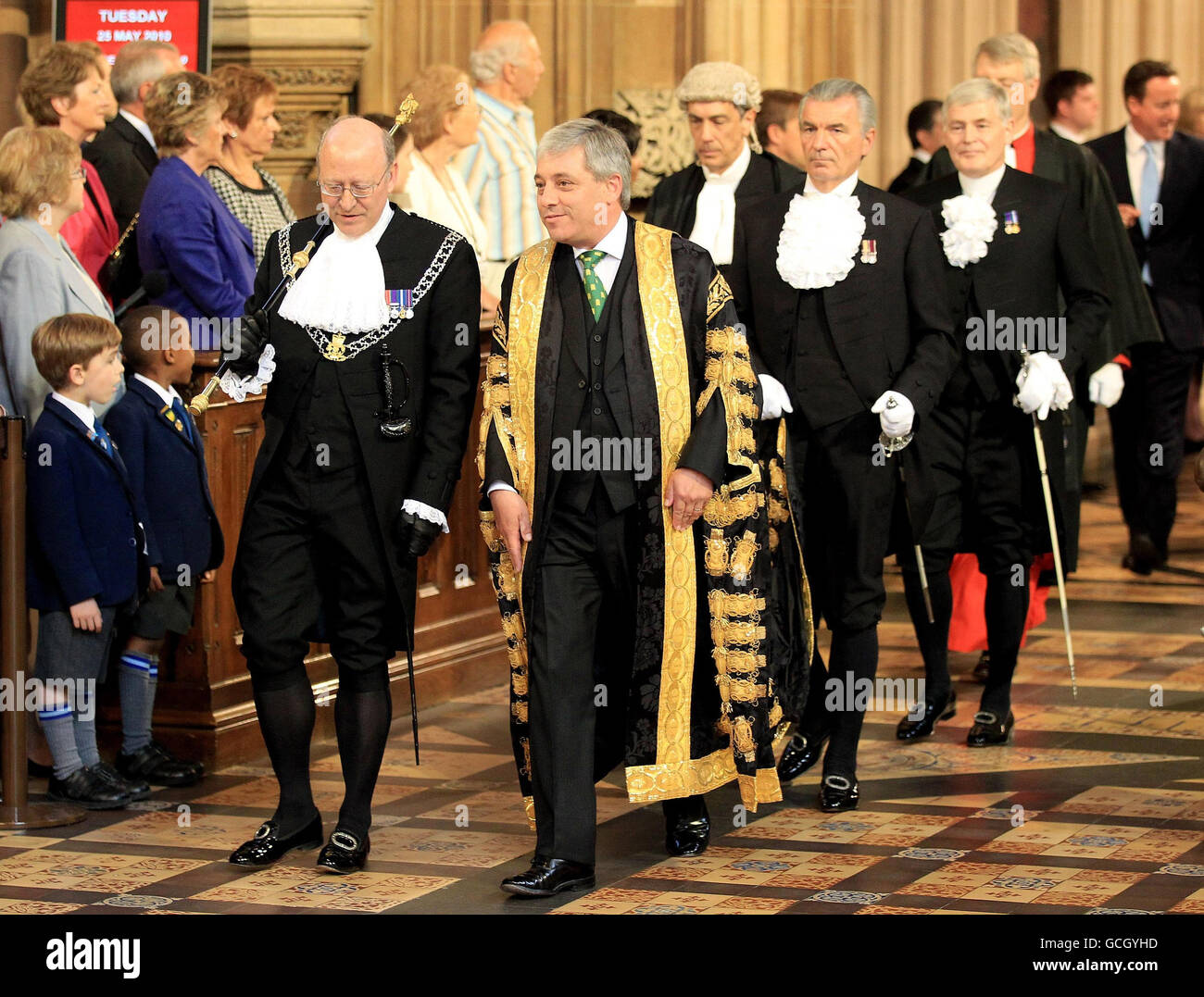 Speaker of the House of Commons, John Bercow MP walks through the Central  Lobby from the House of Lords to the House of Commons during the State  Opening of Parliament in London