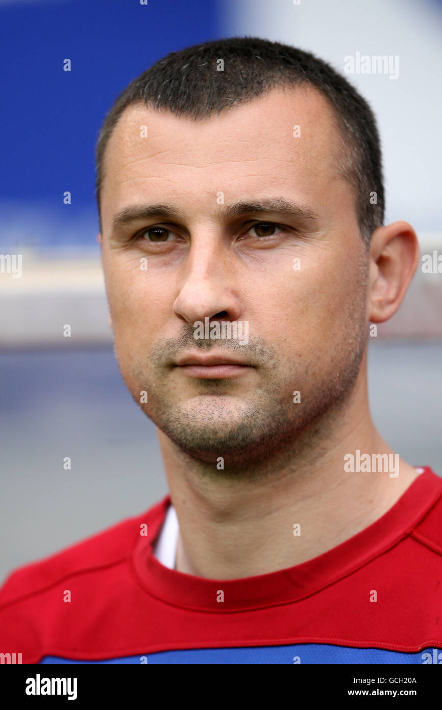 Soccer - International Friendly - New Zealand v Serbia - Wortherseestadion. Serbia goalkeeper Bojan Isailovic Stock Photo