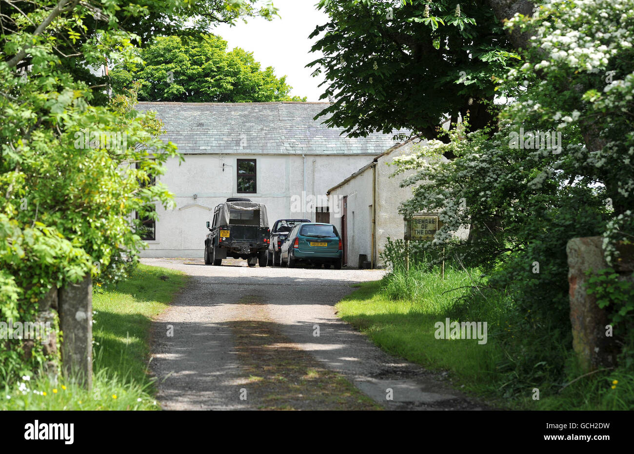 The driveway to the home of solicitor Kevin Commons in Frizington