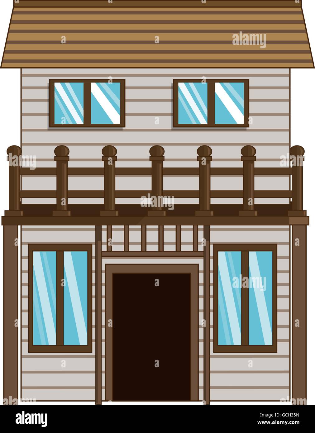 wooden house icon Stock Vector Image & Art - Alamy